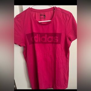 Adidas red gym tee